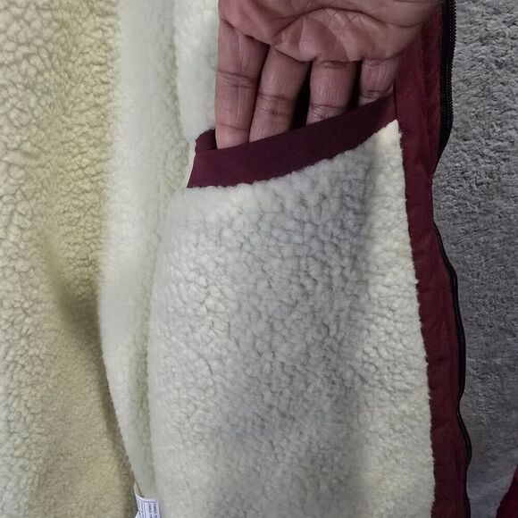 LEDUNTINO “Find Your Own Way” Red Faux Fur Hood Winter Coat Mens Sz XL Layering - Picture 11 of 16